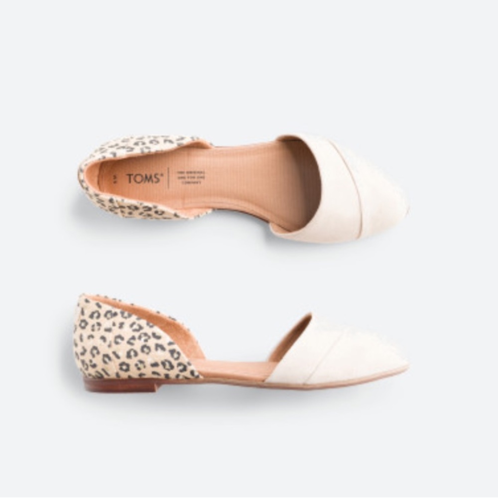 NEW Toms Jutti Mixed Material D’Orsay Flats - size 8